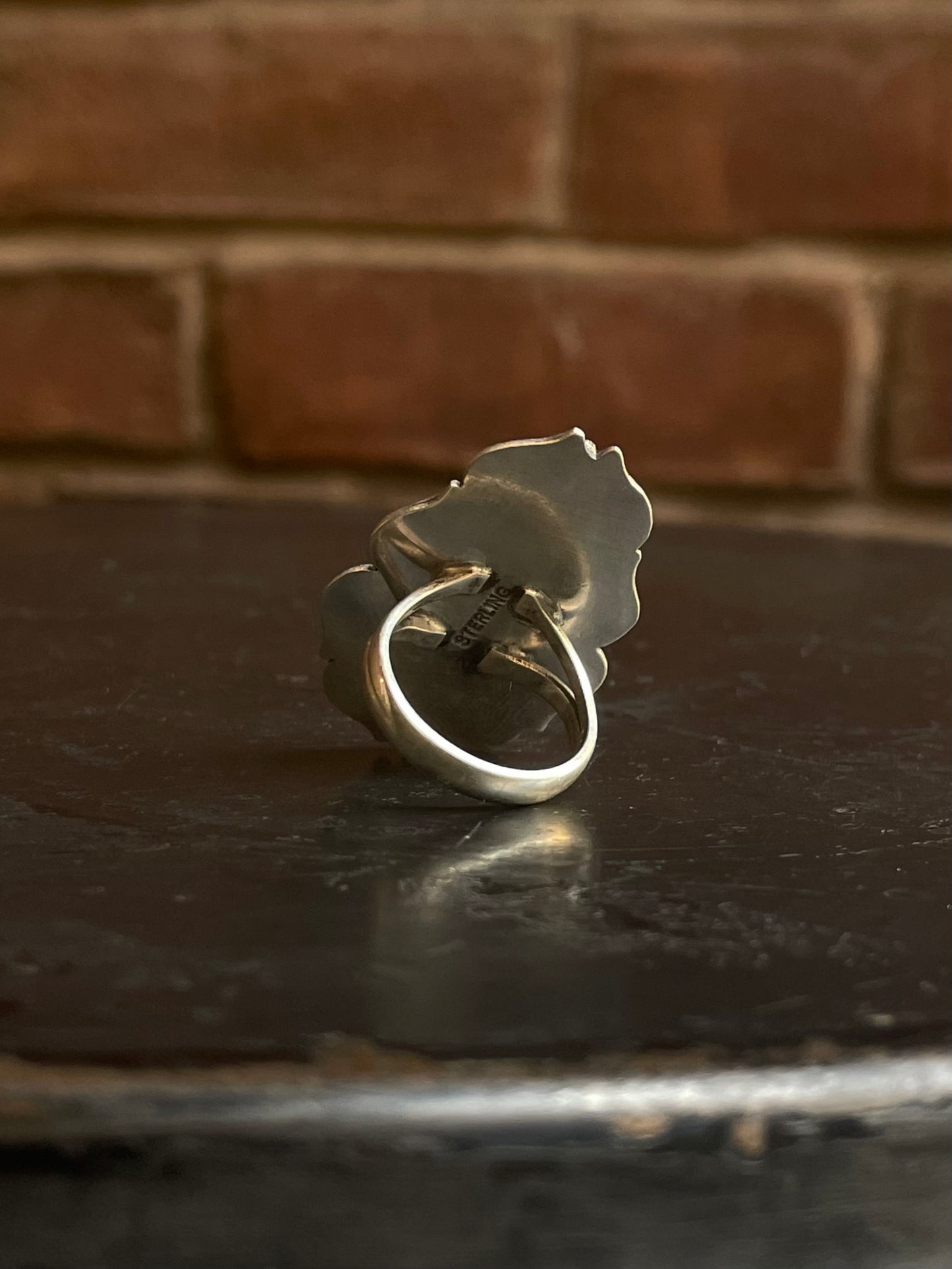 Pink Conch Tear Drop Ring Size 6.25 | 925 Sterling Silver G103