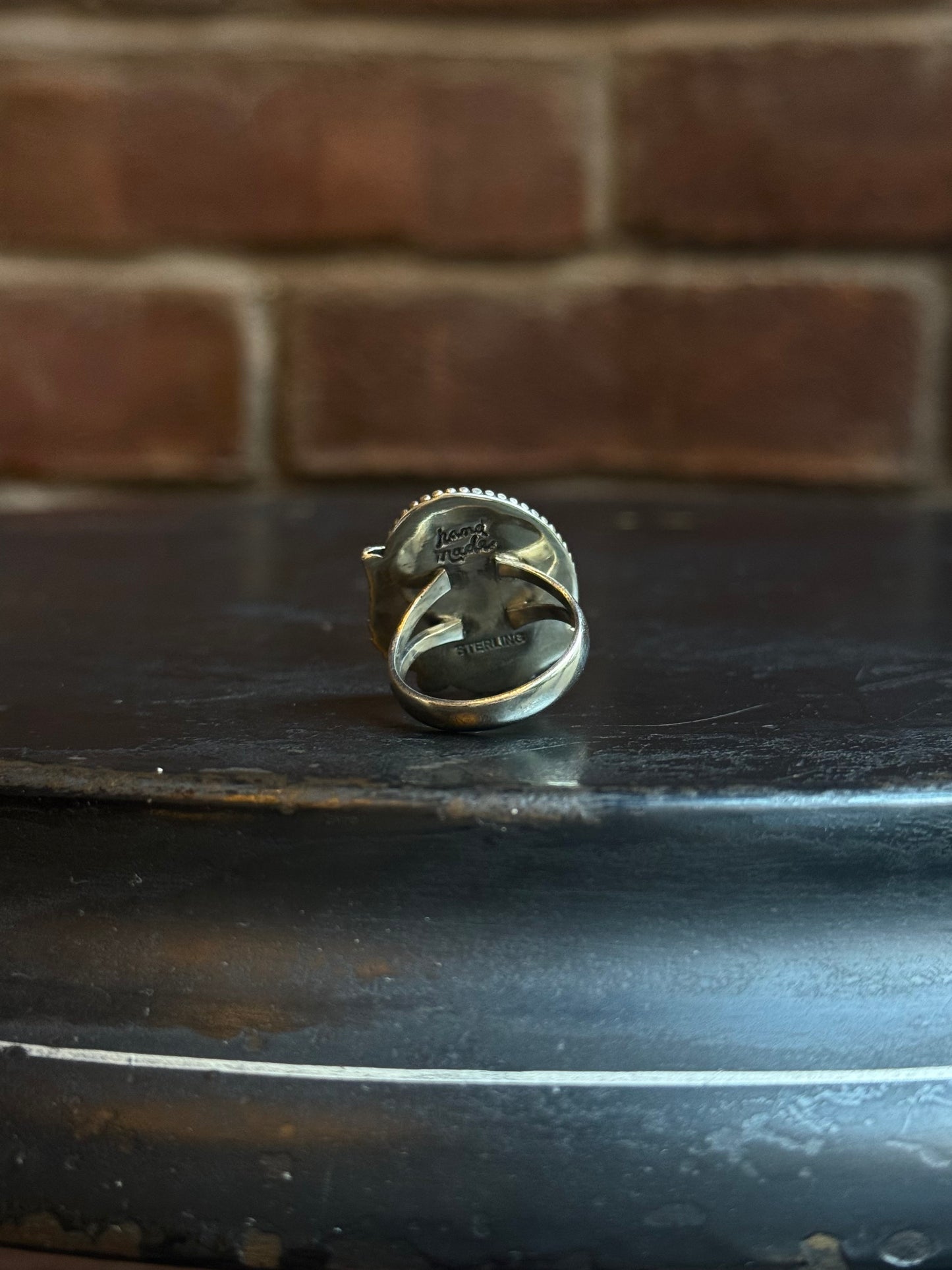 Turquoise Floral Ring Size 7.5 | 925 Sterling Silver C433