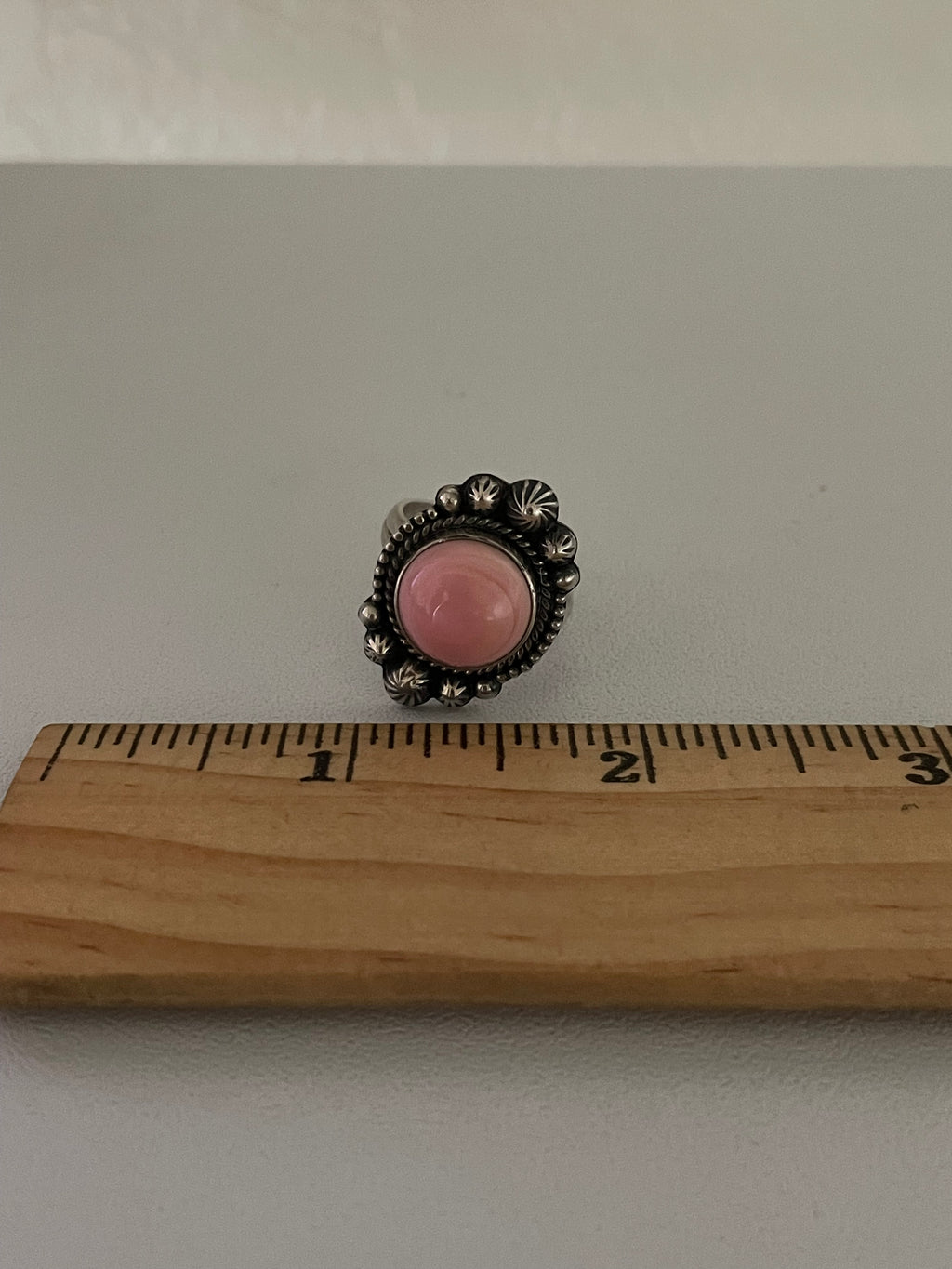 Pink Conch Ring Size 8 | 925 Sterling Silver G116