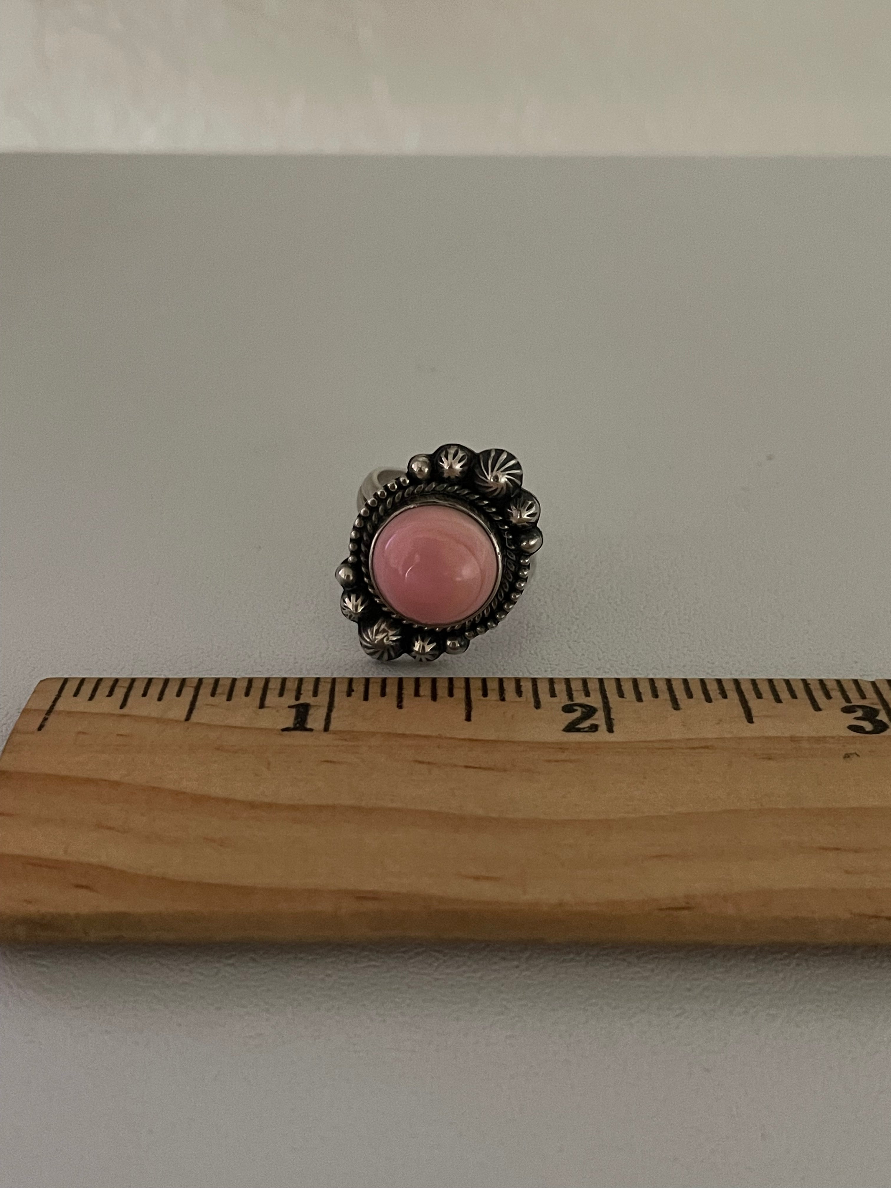 Pink Conch Ring Size 8 | 925 Sterling Silver G116