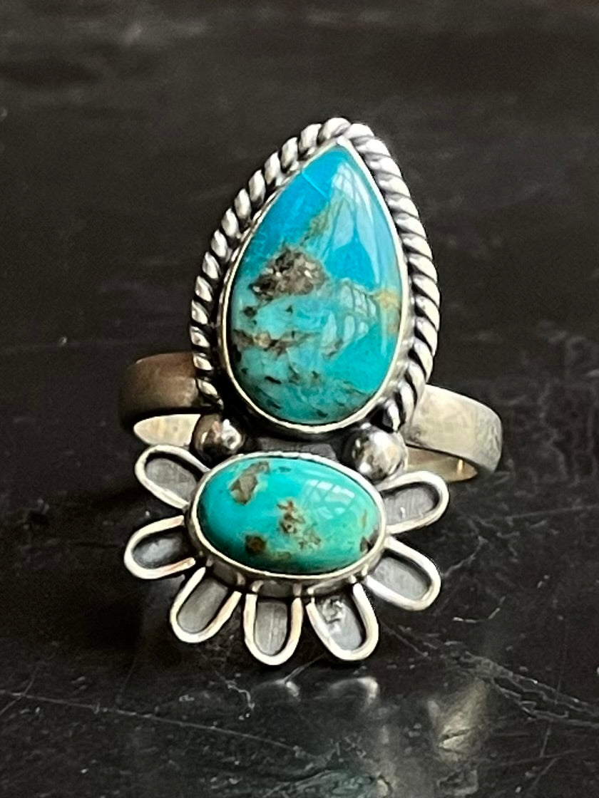 Kingman Turquoise Ring Size 9.75 | 925 Sterling Silver G517