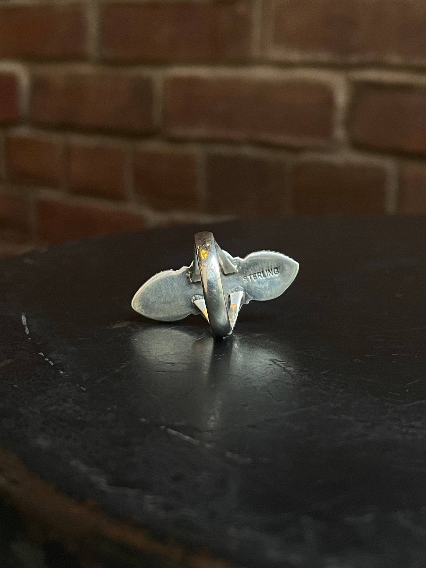 Spiny Oyster Triple Stone Ring | 925 Sterling Silver Size 7 E478