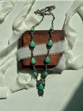 Kingman Turquoise Feather Lariat Necklace | 925 Sterling Silver G610