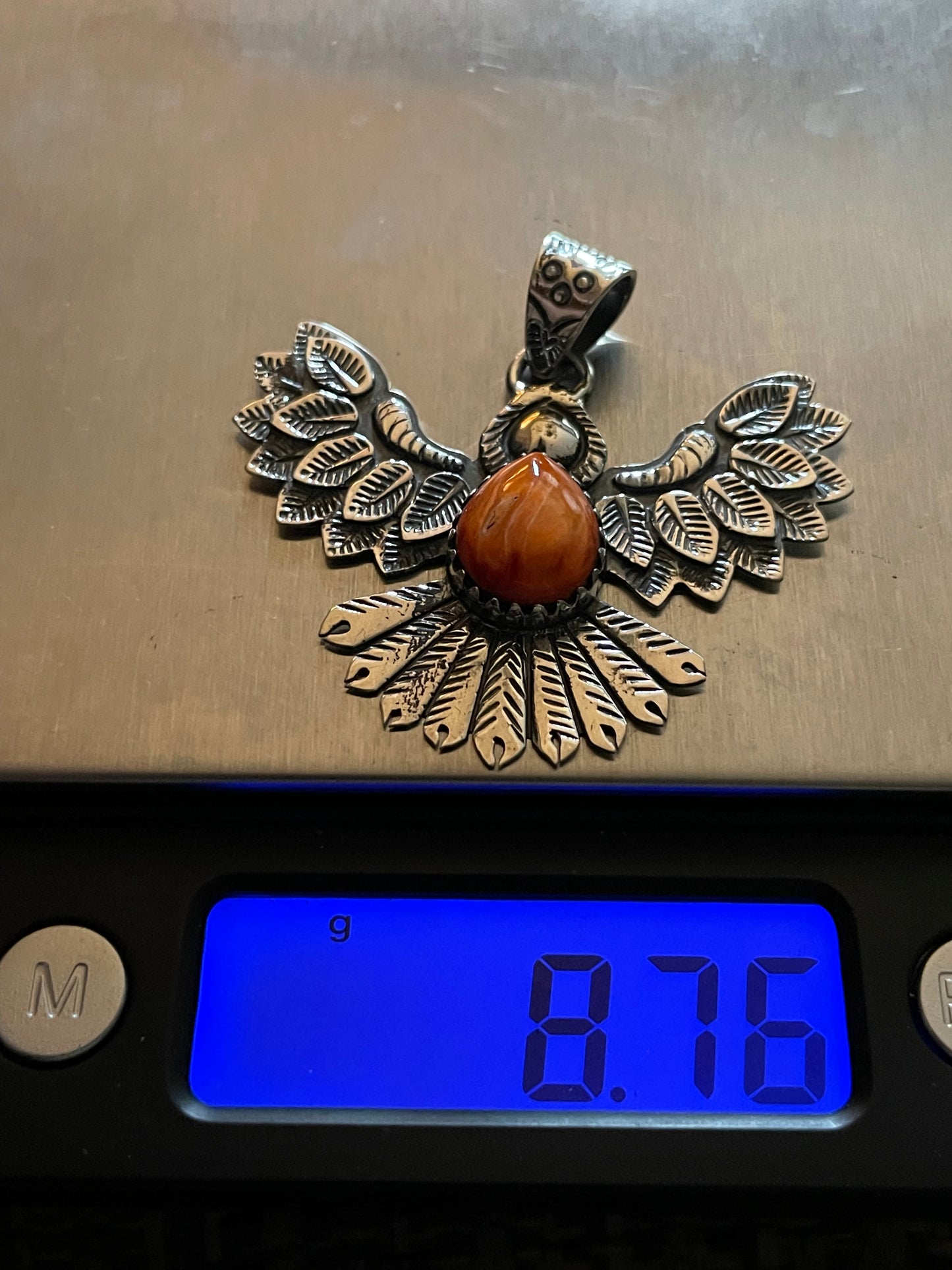 Spiny Oyster Thunderbird Pendant | Sterling Silver 925 B836