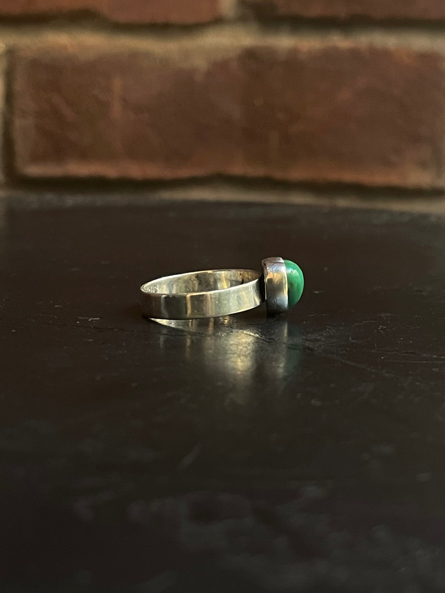 Kingman Turquoise Heart Ring | Sterling Silver | Size 7 G373