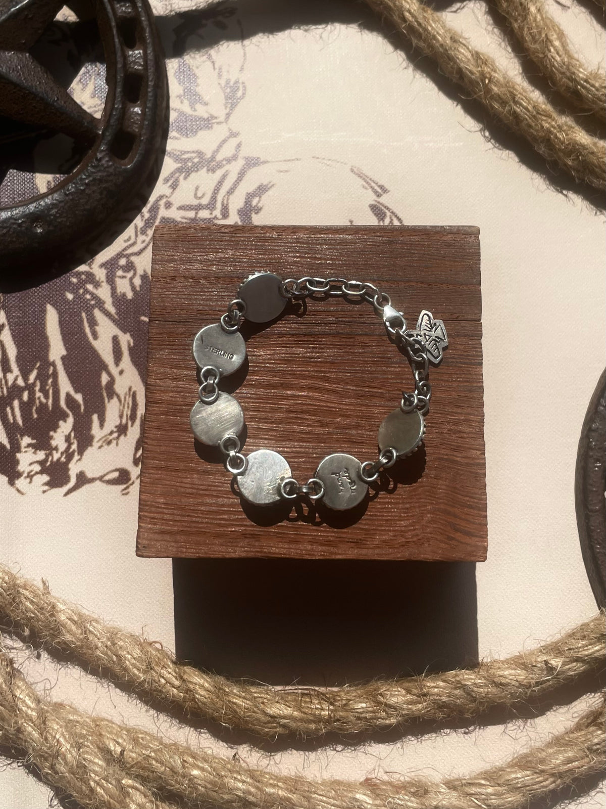 Orange Spiny Oyster Link Bracelet | 925 Sterling Silver G722