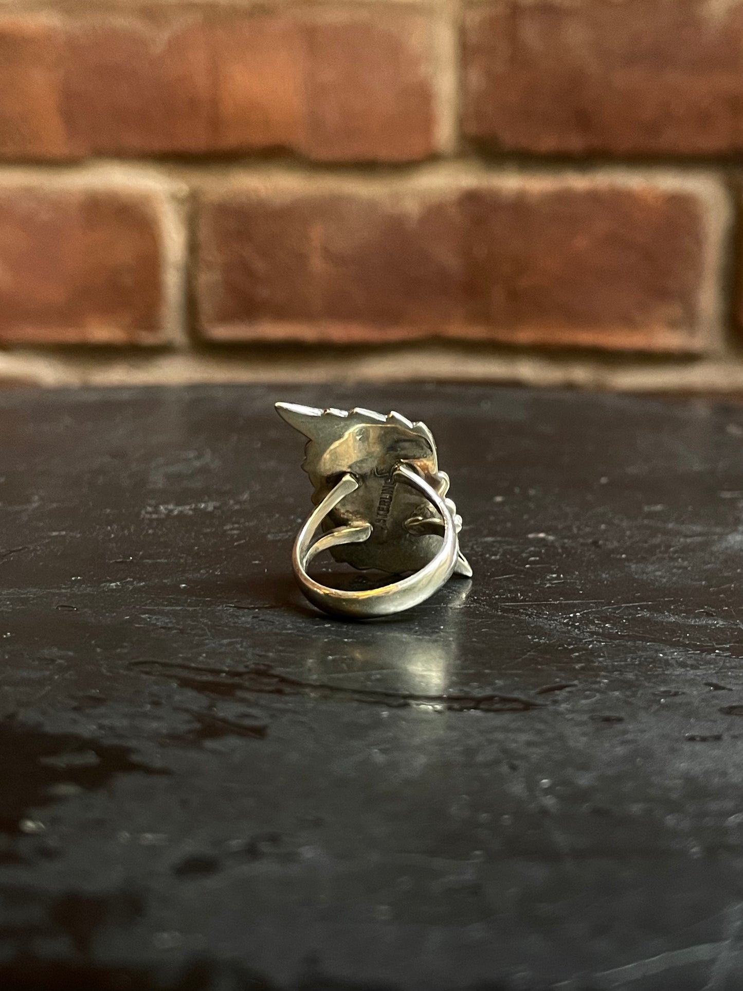 Kingman Turquoise Feather Ring Size 5.75 | 925 Sterling Silver Southwest E167