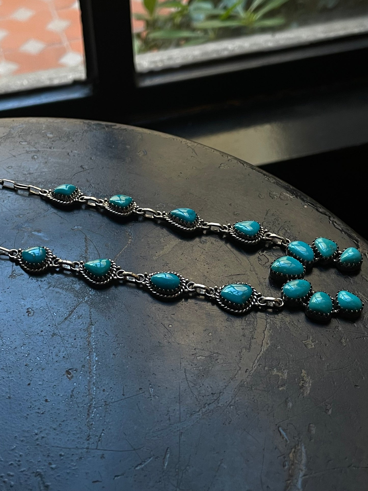 Kingman Turquoise Naja Necklace | 925 Sterling Silver G399