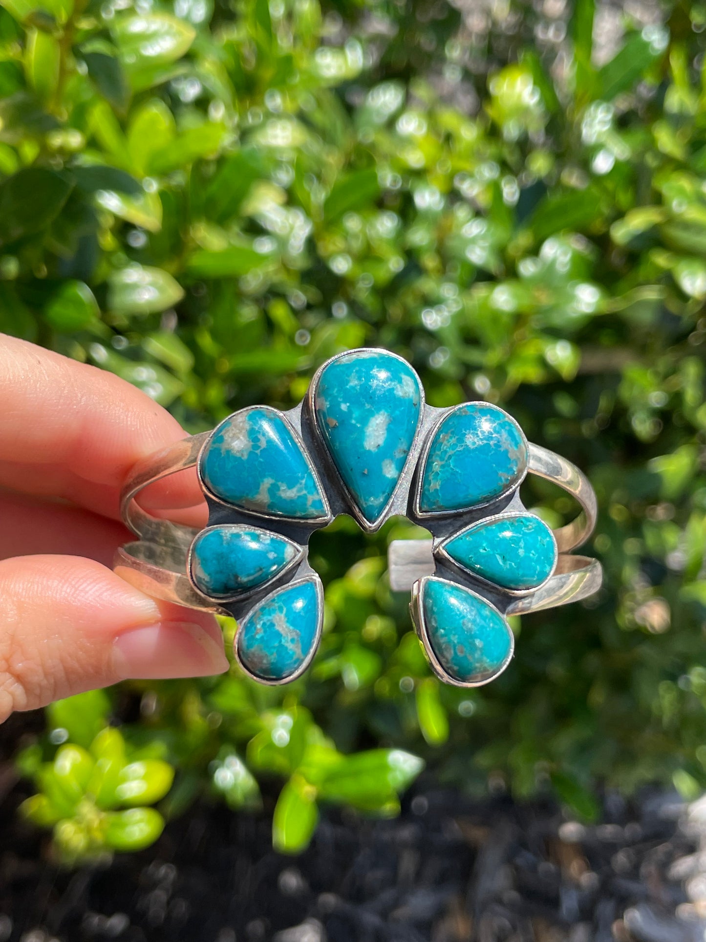Kingman Turquoise Naja Cuff Bracelet | 925 Sterling Silver D156