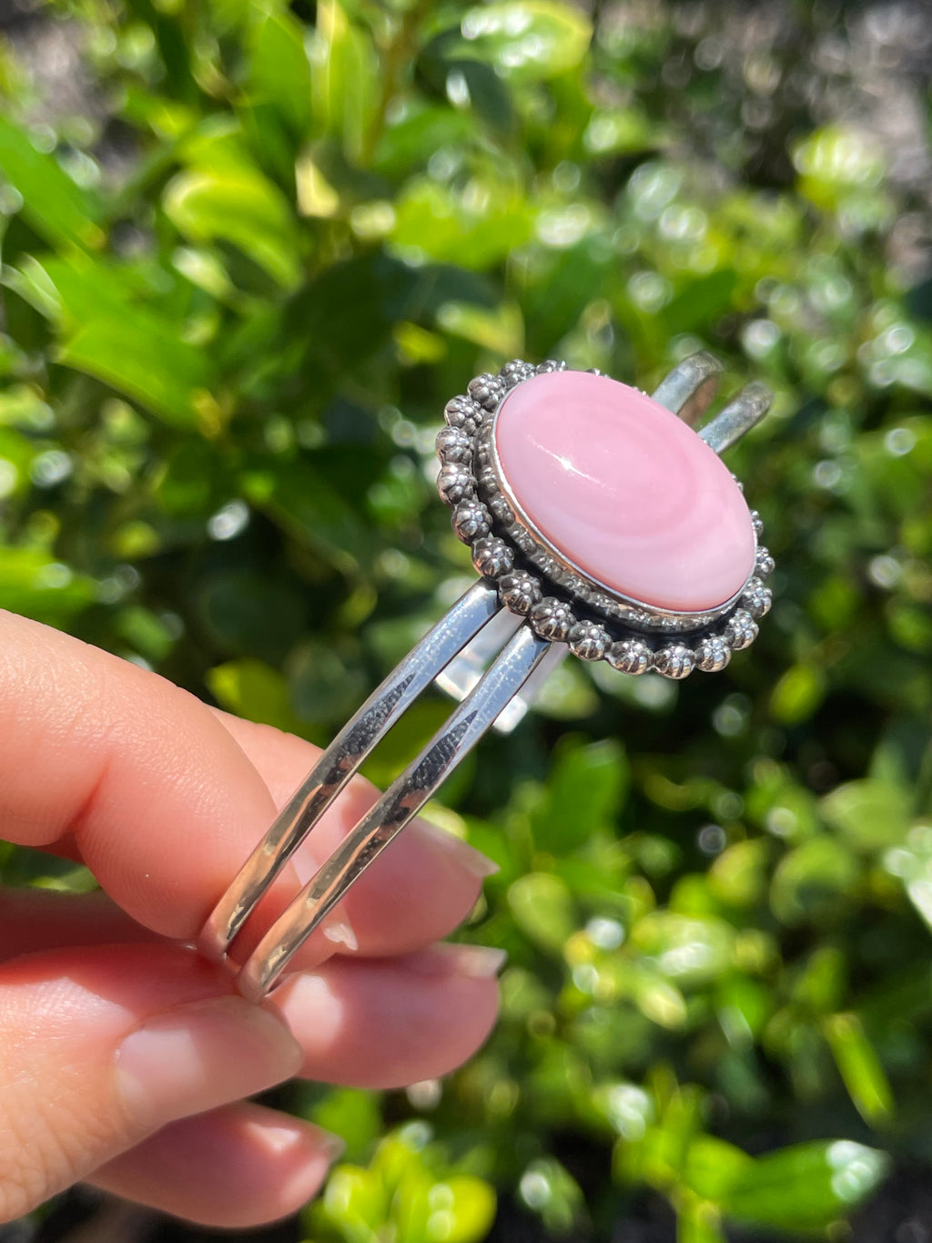 Pink Conch Cuff Bracelet | 925 Sterling Silver D147