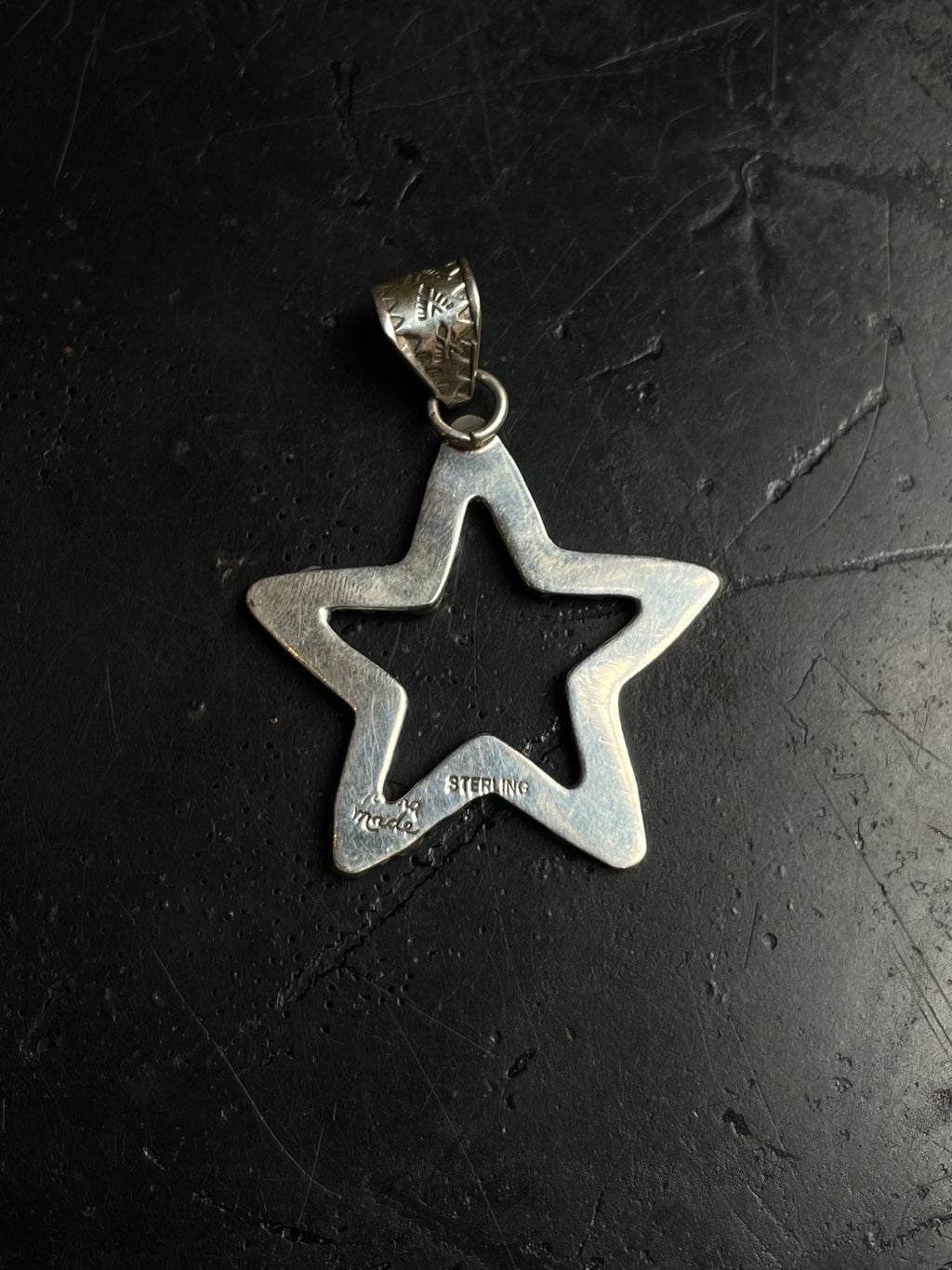Kingman Turquoise Star Pendant | 925 Sterling Silver C989