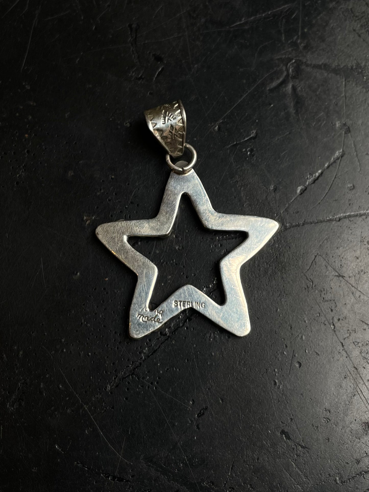 Kingman Turquoise Star Pendant | 925 Sterling Silver C989