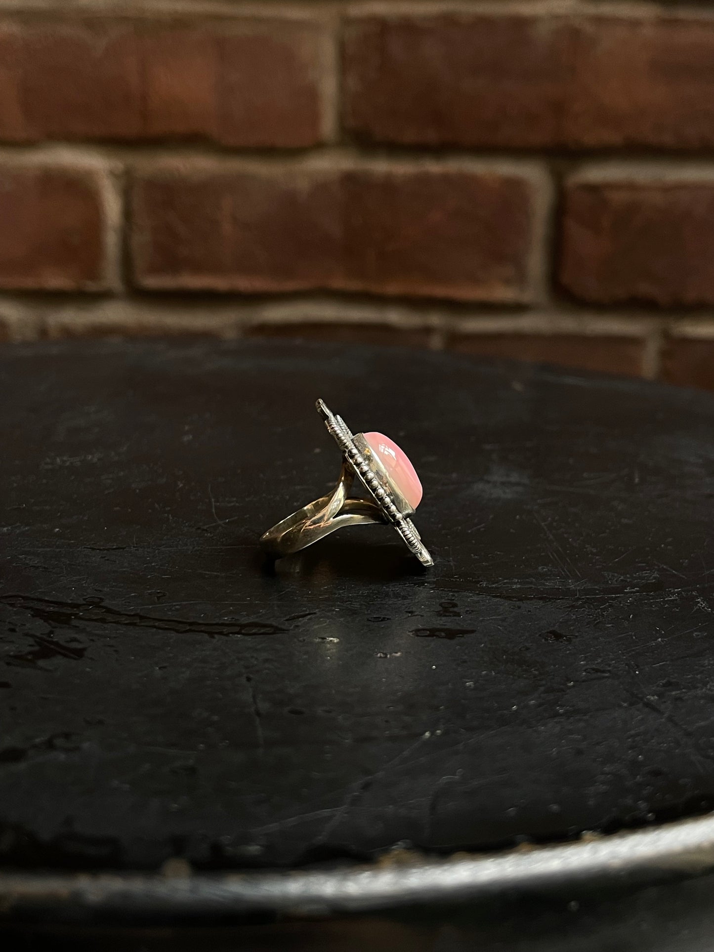 Pink Conch Ring Size 7 | 925 Sterling Silver Southwest E194