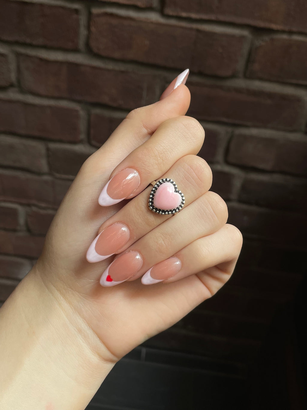 Pink Conch Ring Size 9 | 925 Sterling Silver E760