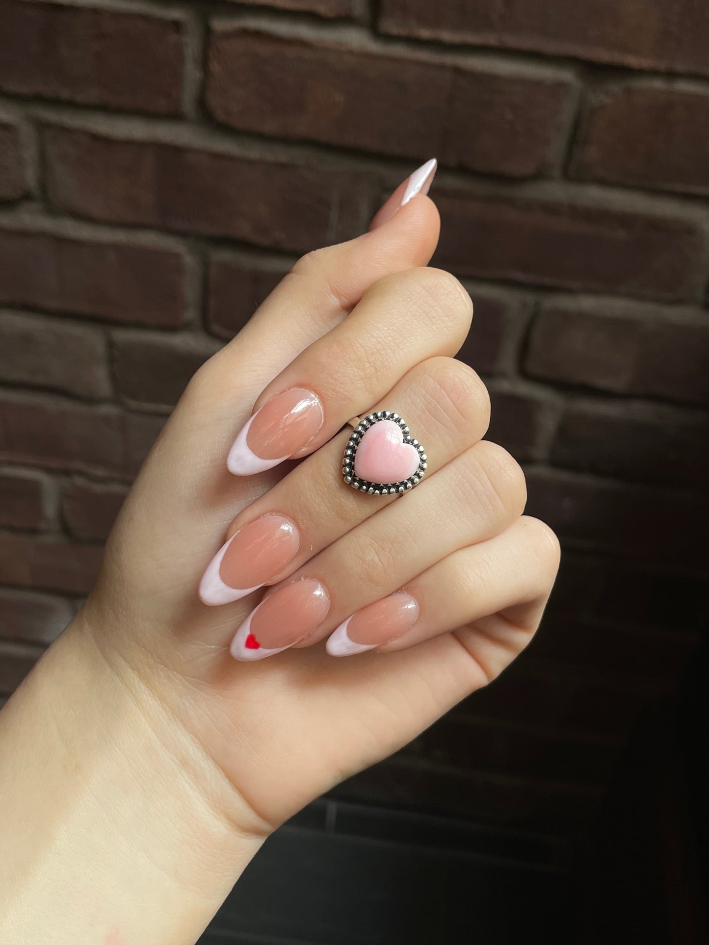 Pink Conch Ring Size 9 | 925 Sterling Silver E760