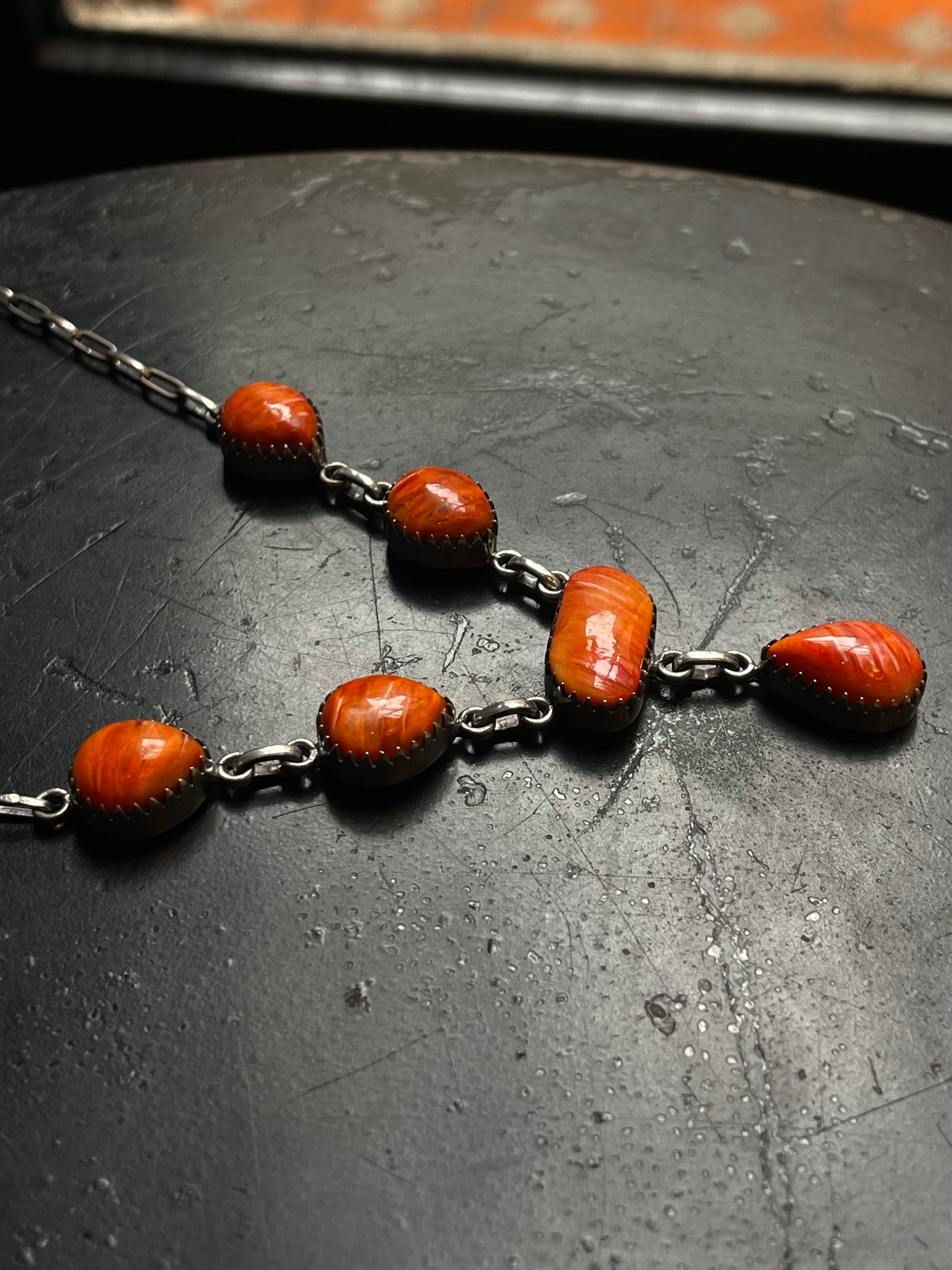 Spiny Oyster Lariat Necklace | 925 Sterling Silver G256