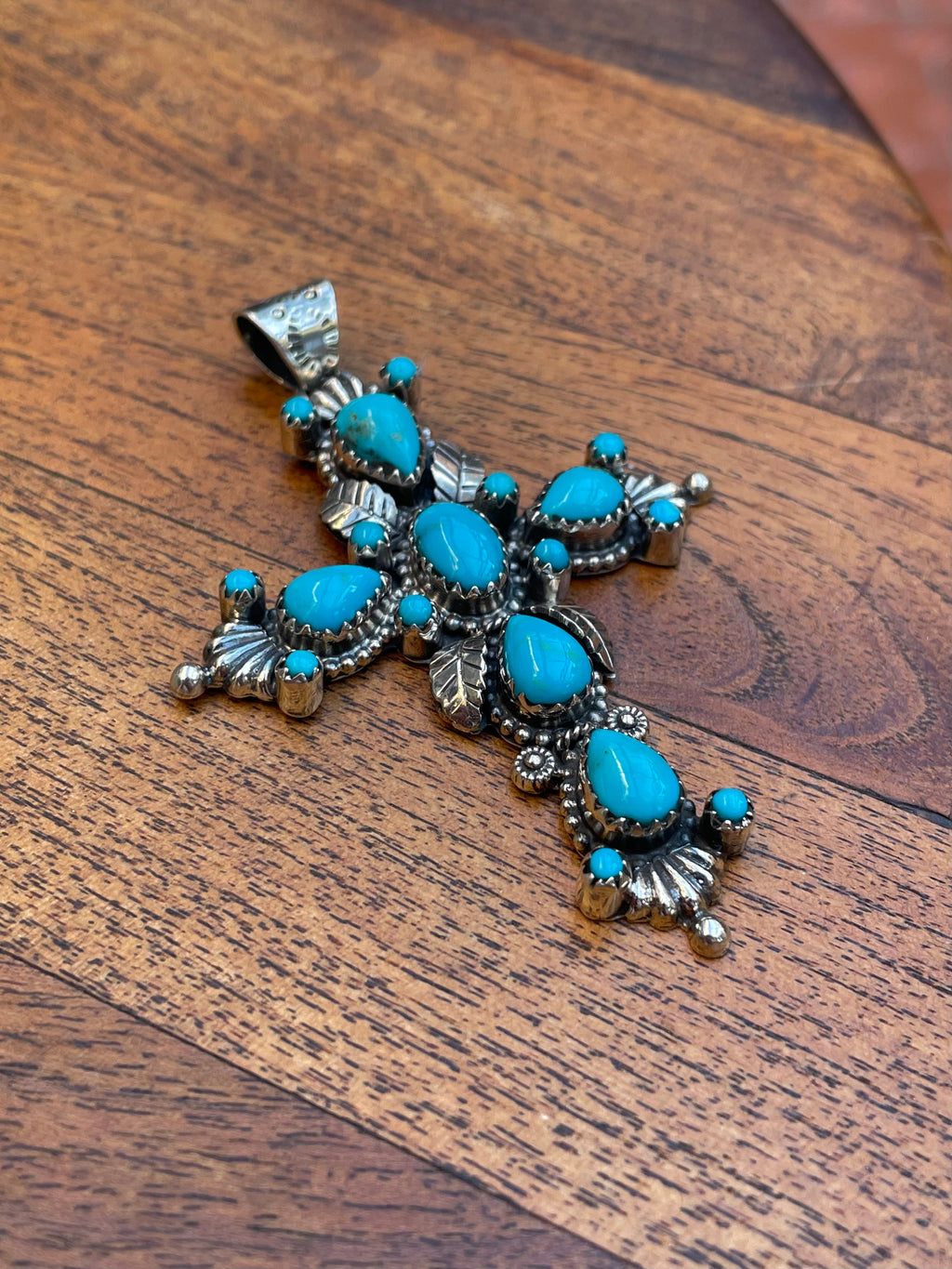 Turquoise Cross Pendant | 925 Sterling Silver C819