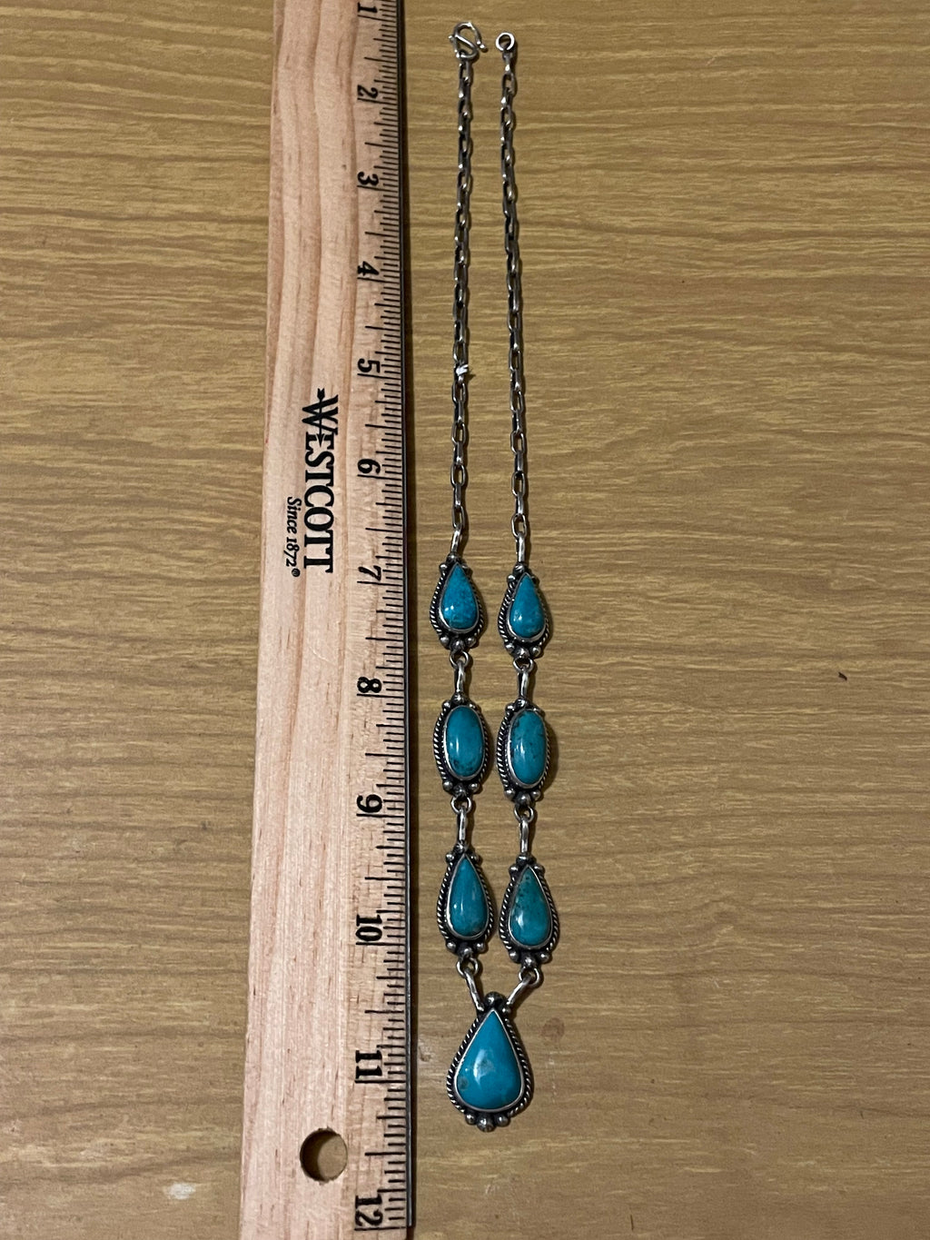 Kingman Turquoise Lariat Necklace | 925 Sterling Silver G410