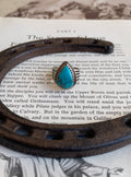 Turquoise Teardrop Ring | 925 Sterling Silver Size 7.25 G816