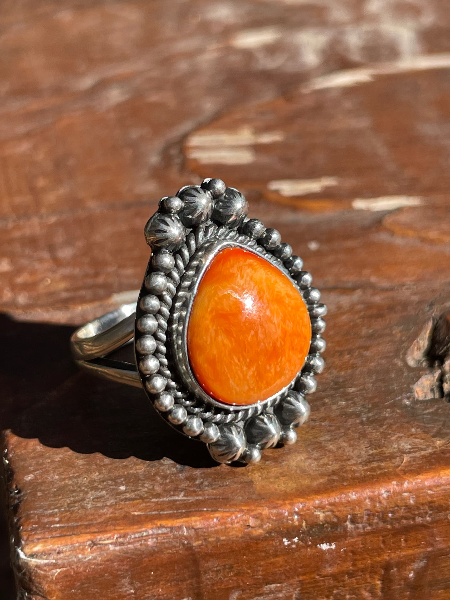 Spiny Oyster Ring Size 6 | 925 Sterling Silver Southwest B994