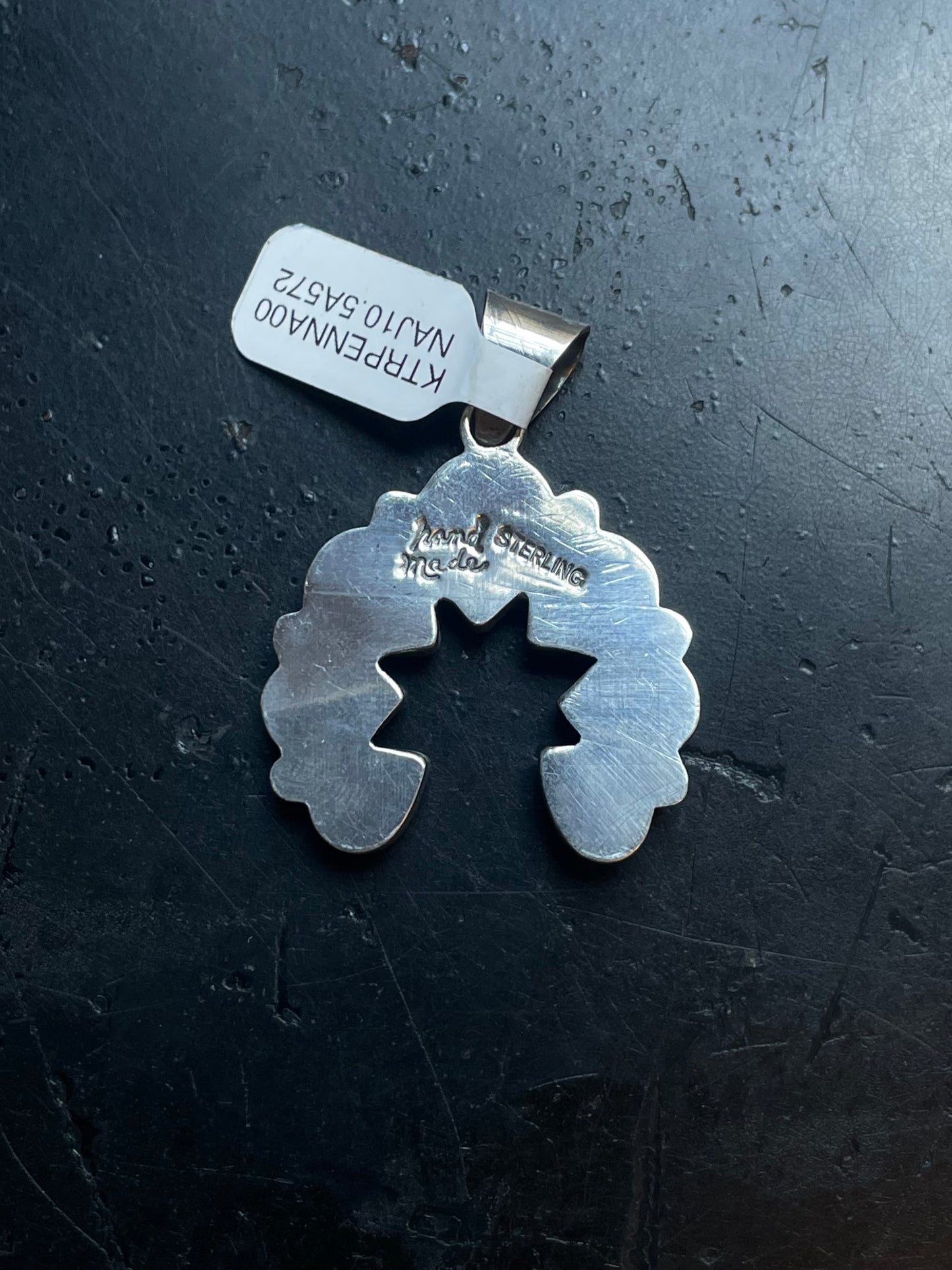 Kingman Turquoise Naja Pendant | Sterling Silver | A572