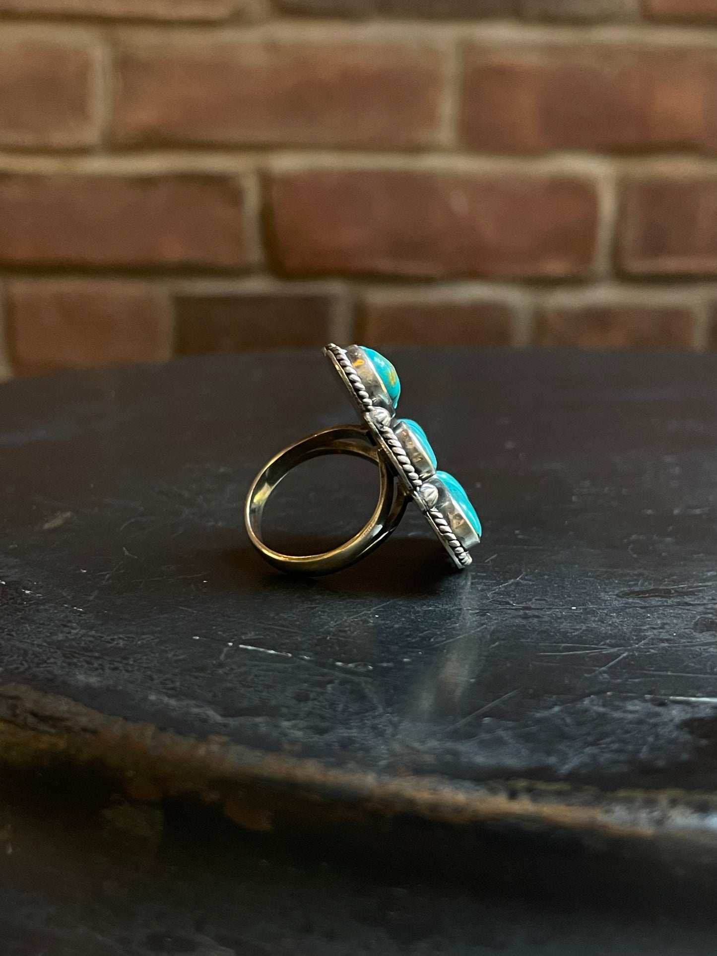 Turquoise Statement Ring Size 7 | Sterling Silver E892