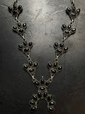 Black Onyx Naja Lariat Necklace | Sterling Silver G333