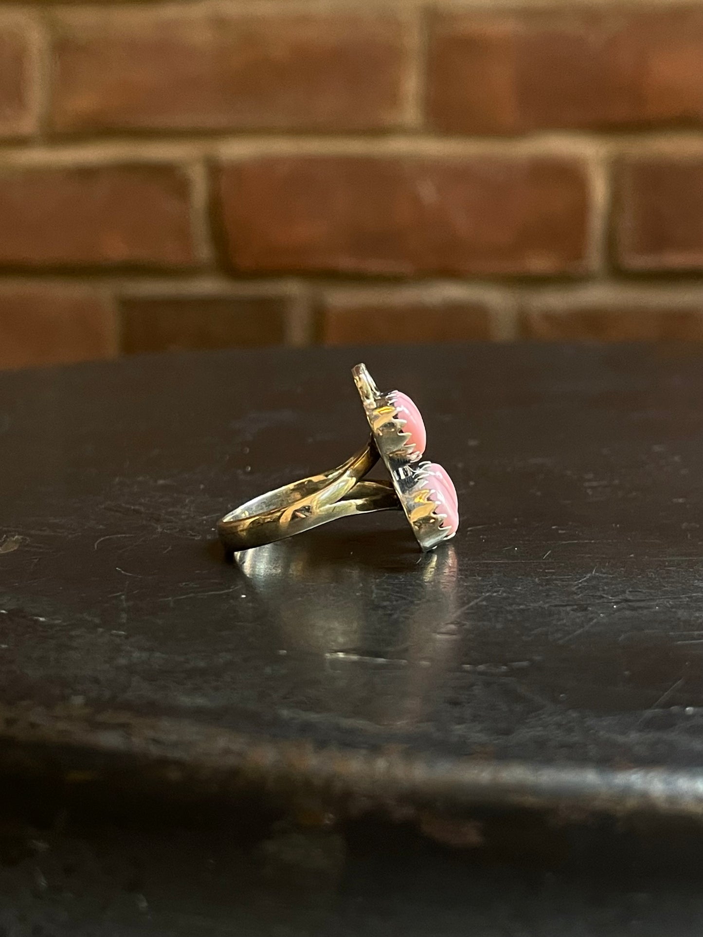 Pink Conch Butterfly Ring Size 8 | Sterling Silver E909