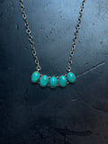 Kingman Turquoise Bar Necklace | 925 Sterling Silver C475