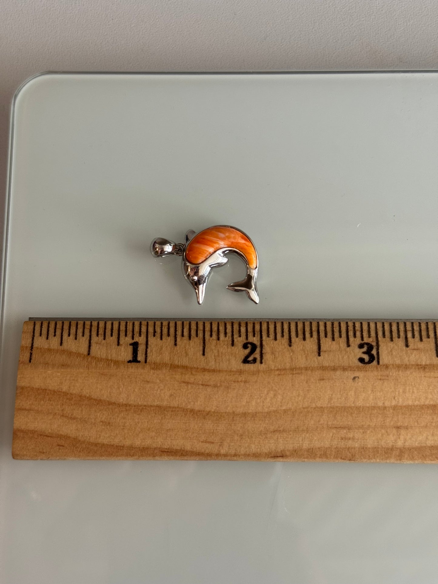 Fish Pendant in Spiny Oyster | Sterling Silver | A828
