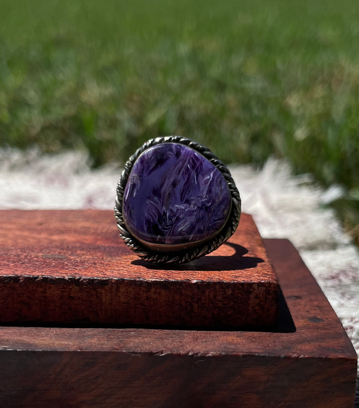 Charoite Ring Size 7.75 | 925 Sterling Silver D300