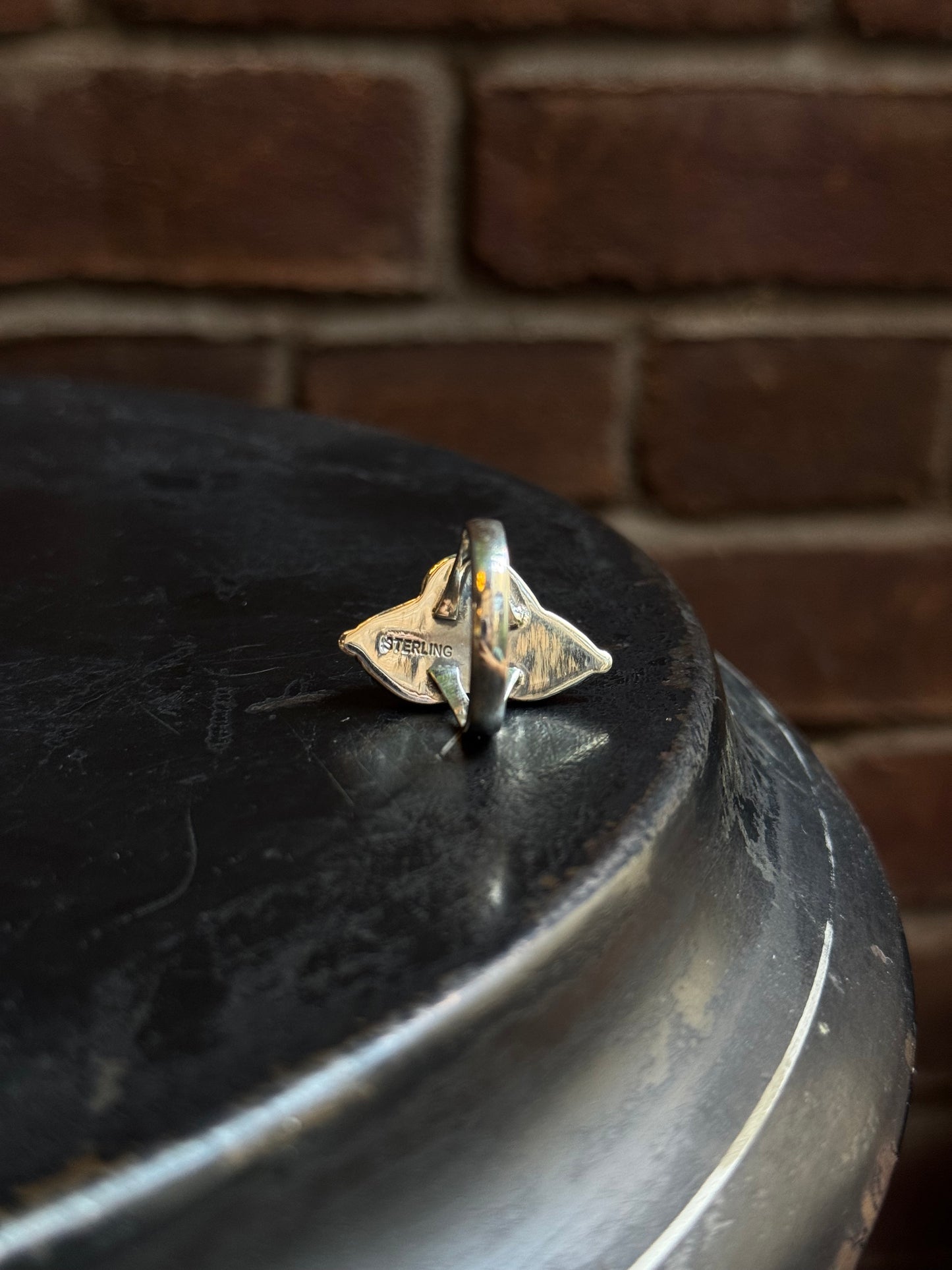Spiny Oyster Double Stone Ring | 925 Sterling Silver | Size 6 C342