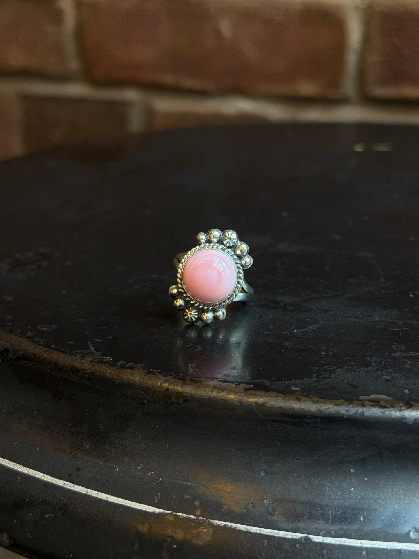 Pink Conch Ring | Sterling Silver | Size 8 | C170