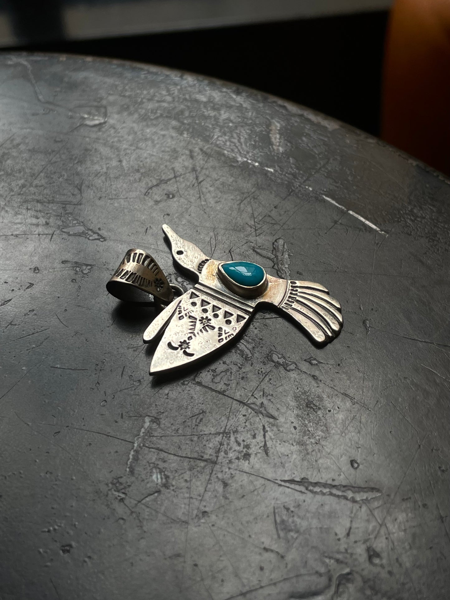 Turquoise Hummingbird Pendant | 925 Sterling Silver E516