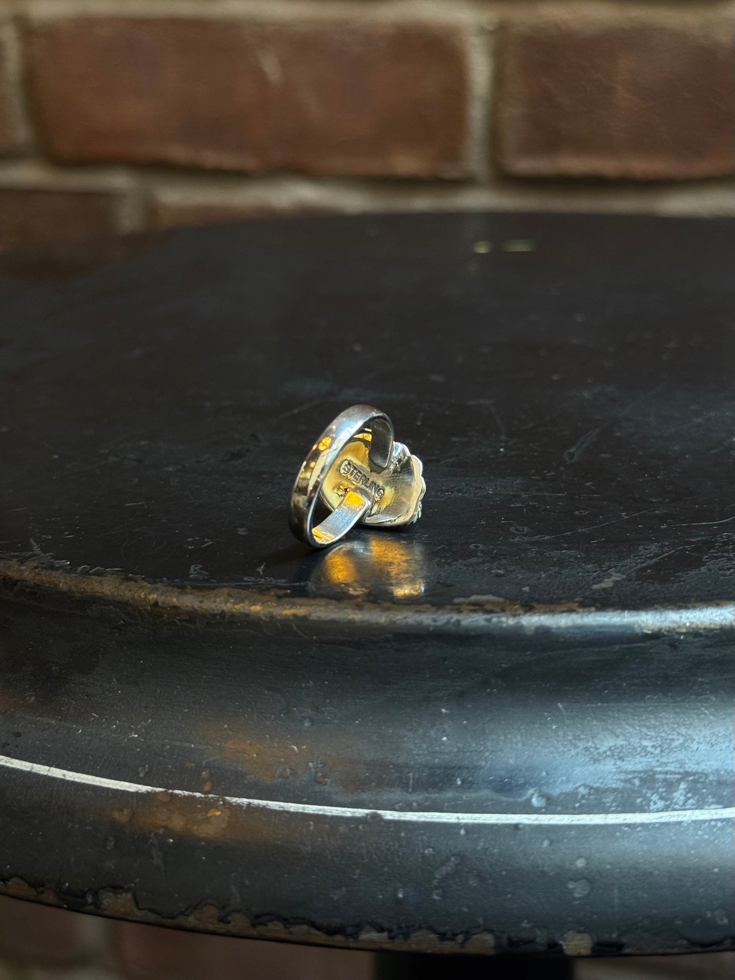 Turquoise Teardrop Ring | Sterling Silver | Size 7.5 | C137