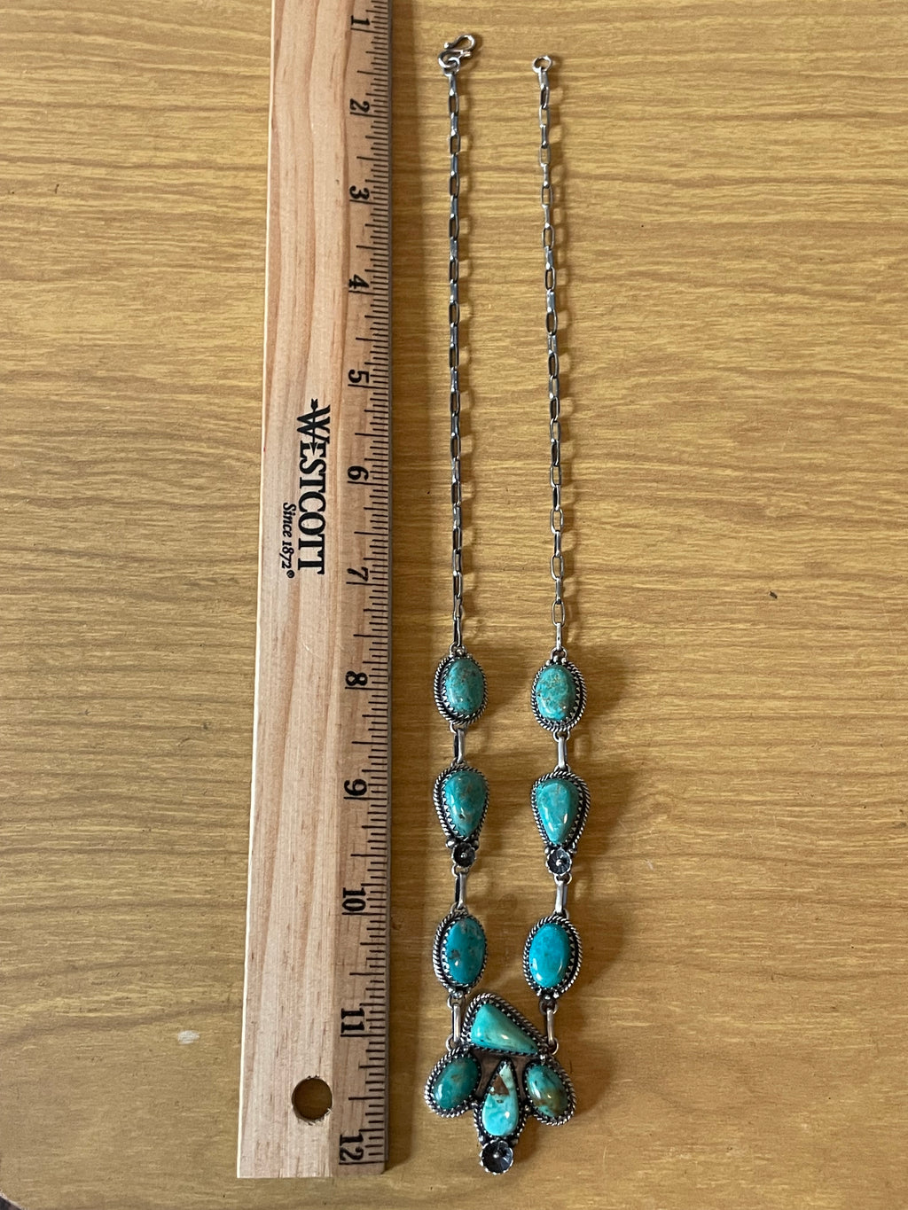 Kingman Turquoise Lariat Necklace | 925 Sterling Silver G603