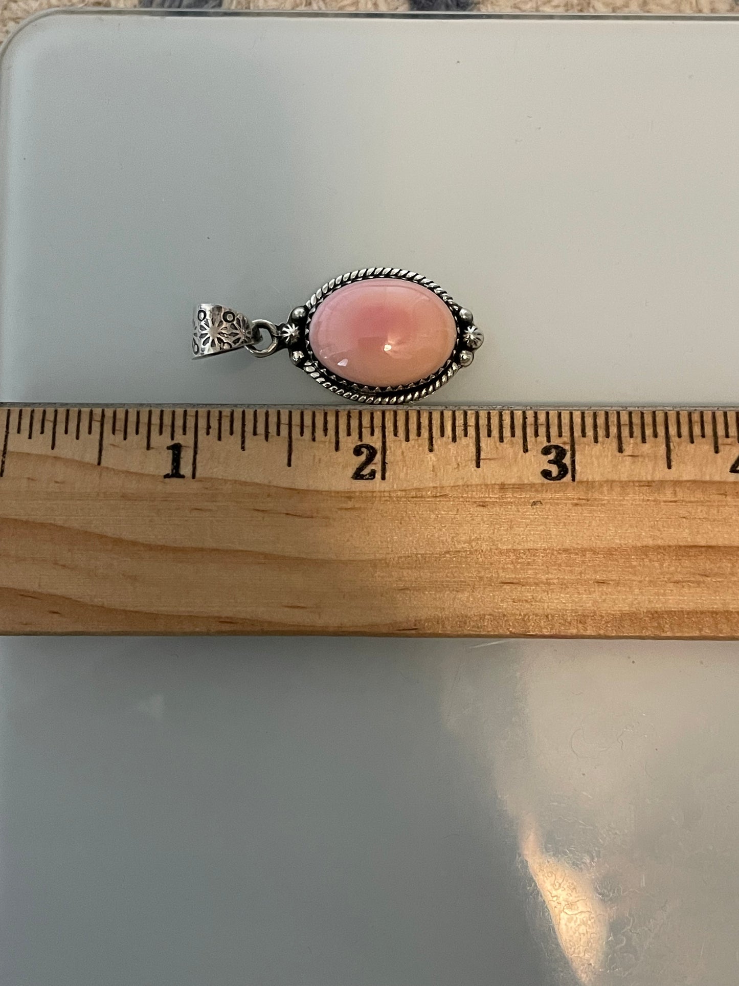 Pink Conch Pendant | 925 Sterling Silver C822