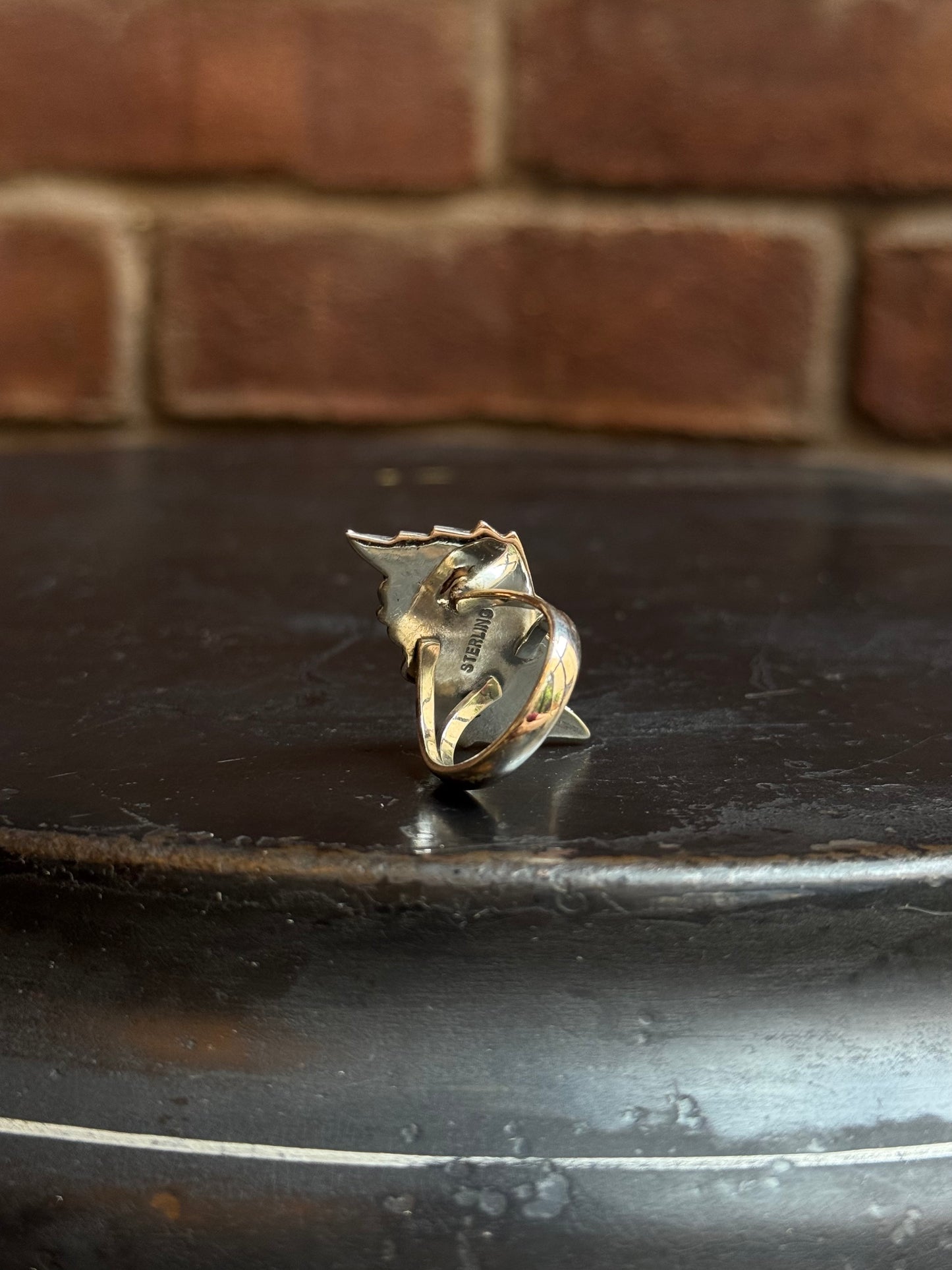 Pink Conch Leaf Ring | 925 Sterling Silver | Size 7 C192