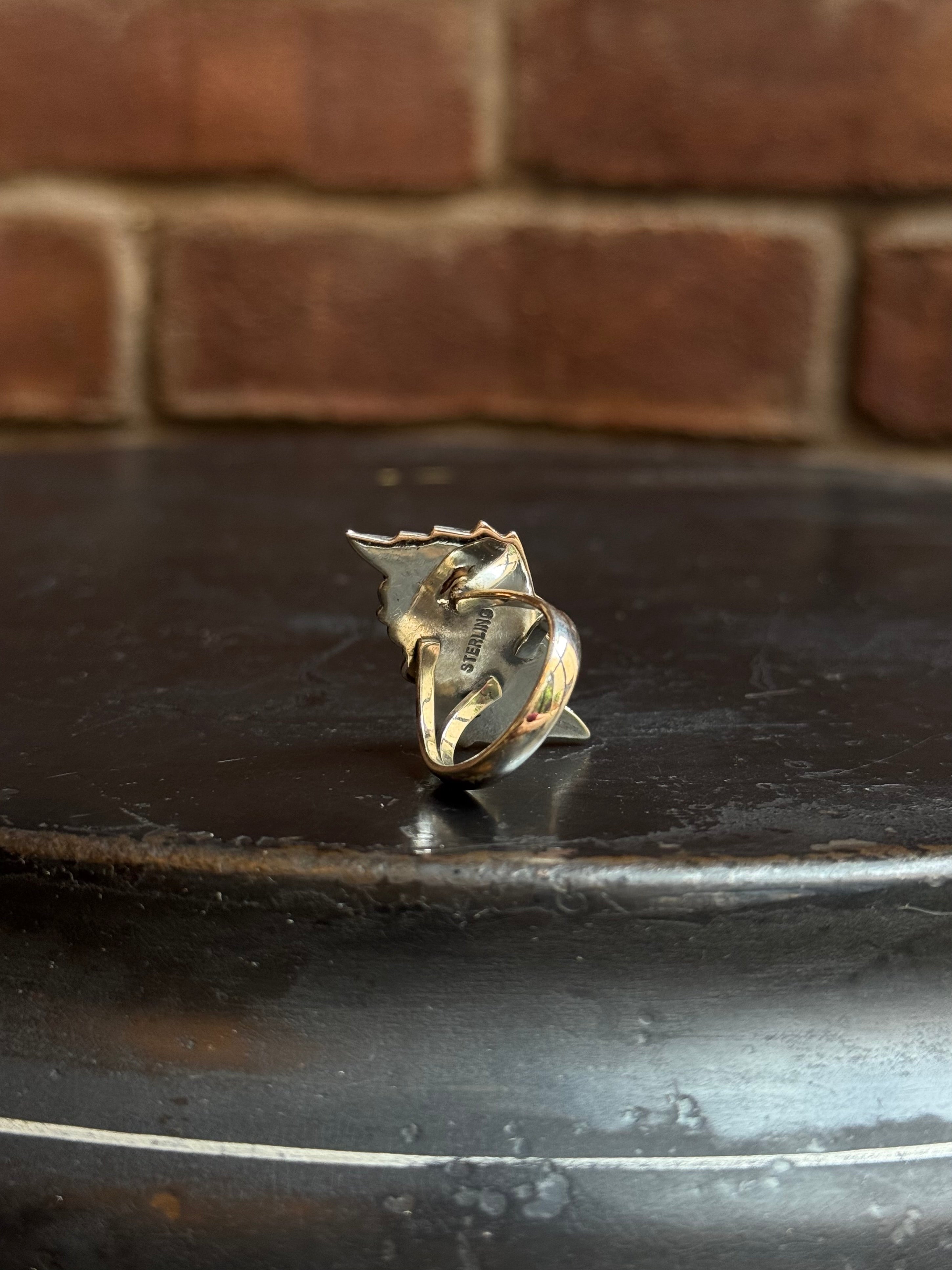 Pink Conch Leaf Ring | 925 Sterling Silver | Size 7 C192