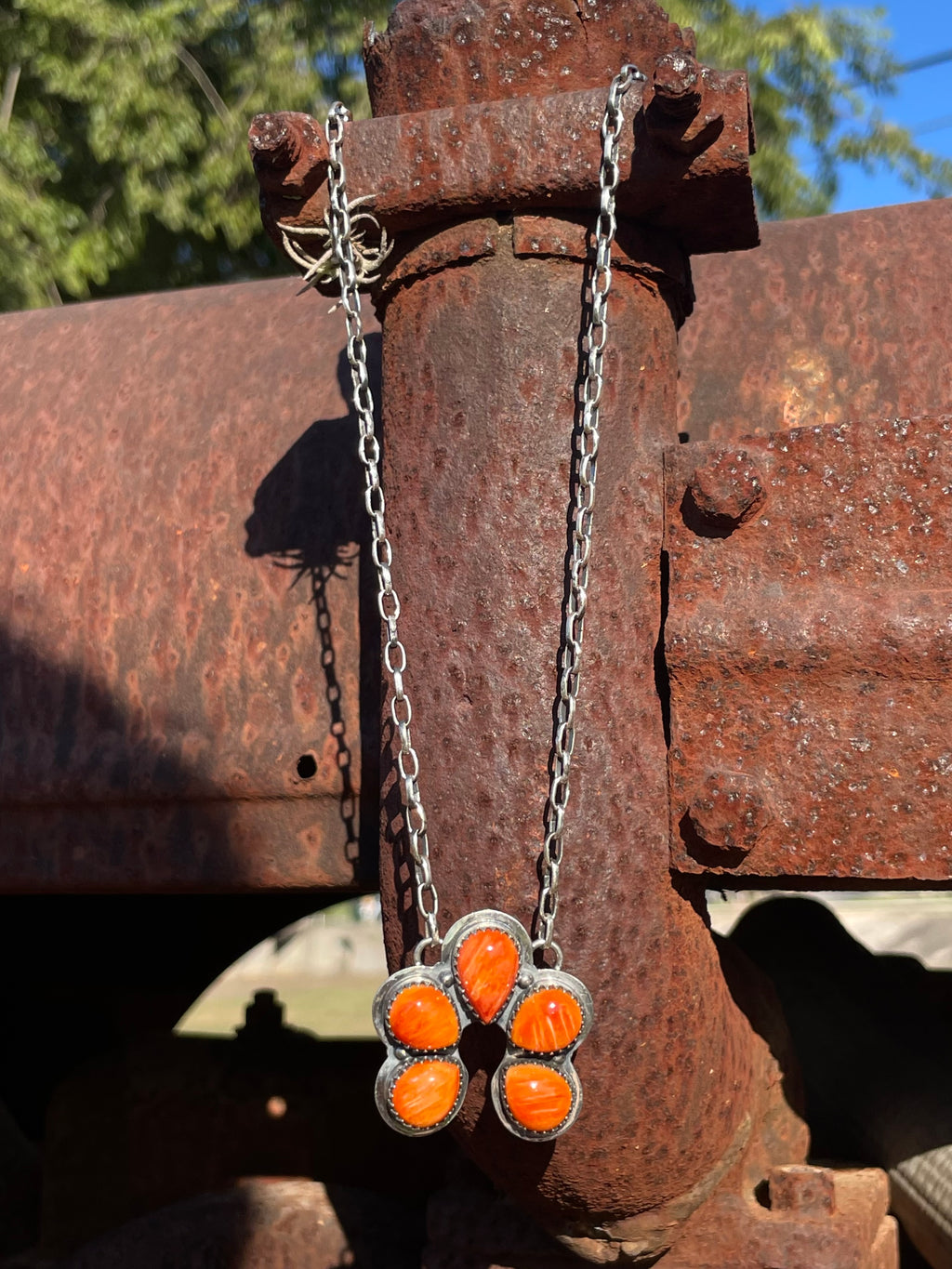 Spiny Oyster Naja Necklace | 925 Sterling Silver E354