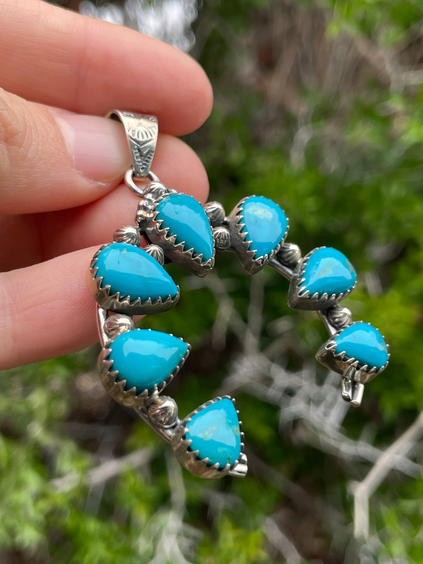 Turquoise Naja Pendant | Sterling Silver 925 B730