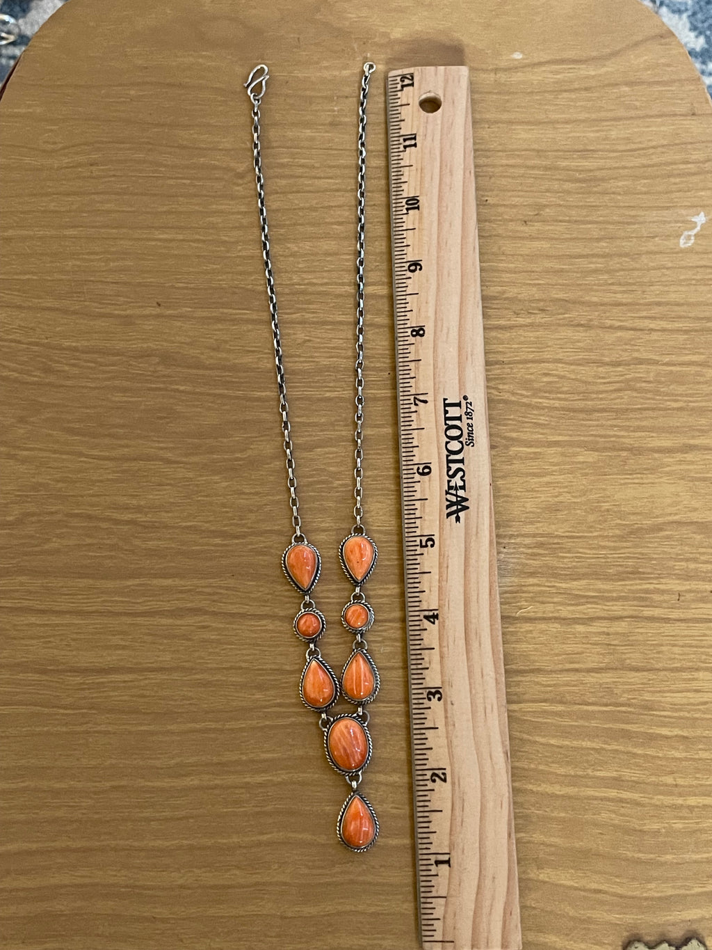 Spiny Oyster Lariat Necklace | 925 Sterling Silver C987