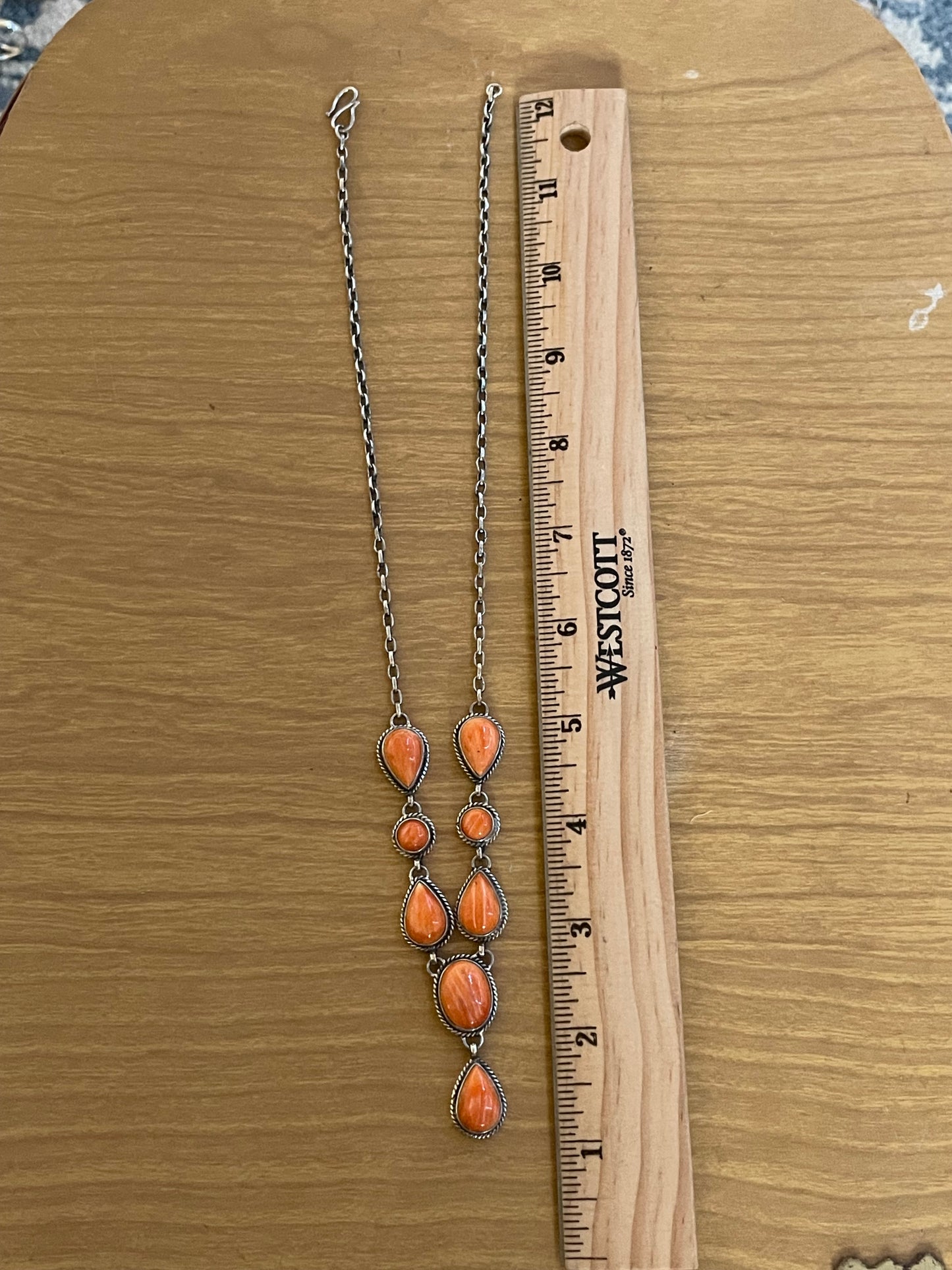Spiny Oyster Lariat Necklace | 925 Sterling Silver C987