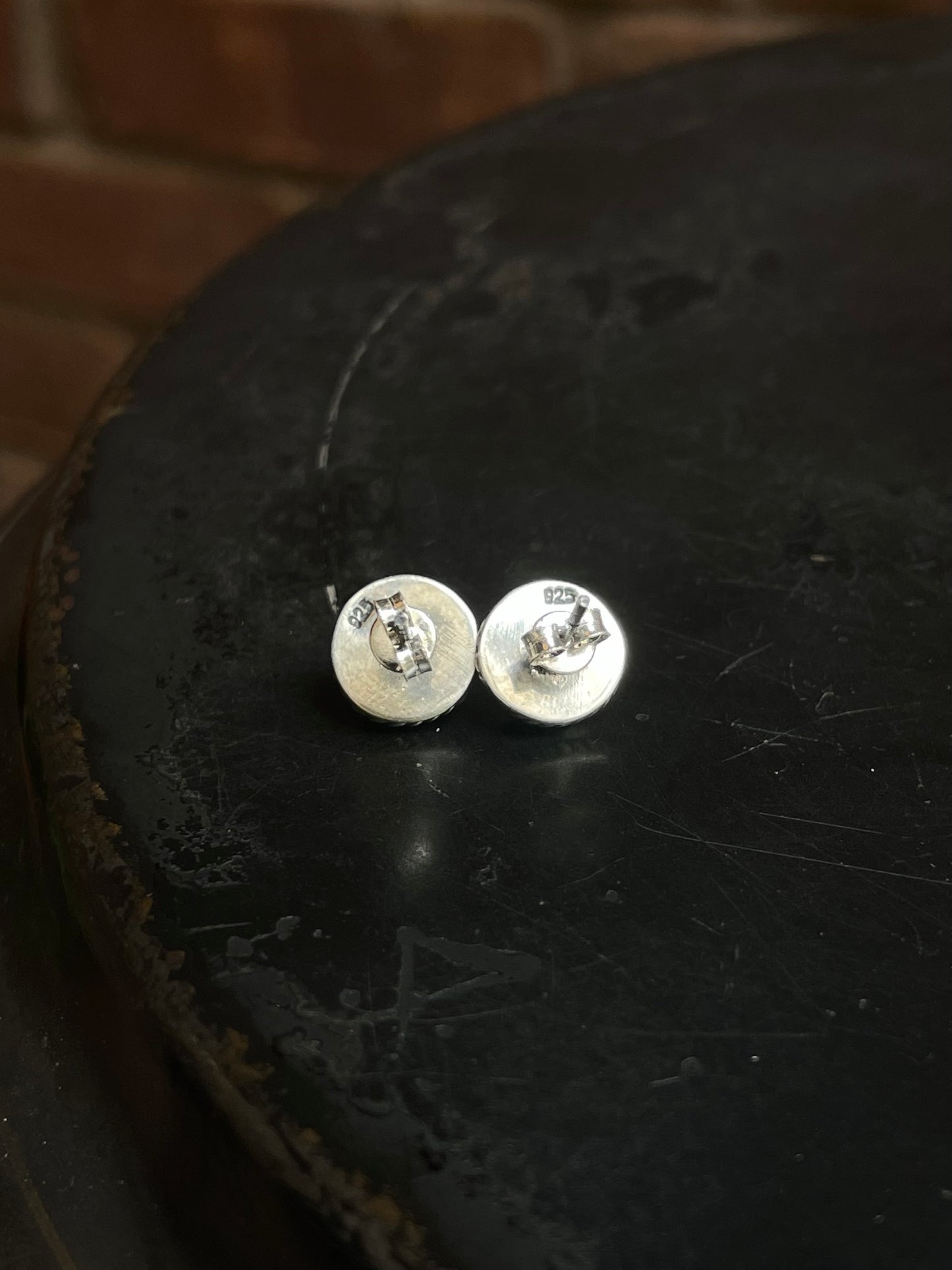 Kingman Turquoise Stud Earrings | 925 Sterling Silver E814