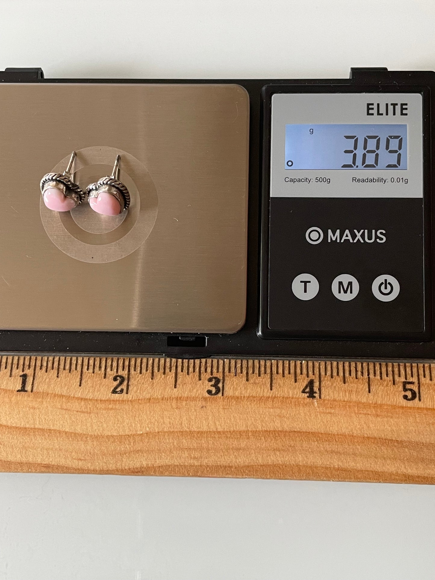 Pink Conch Stud Earrings | 925 Sterling Silver G175