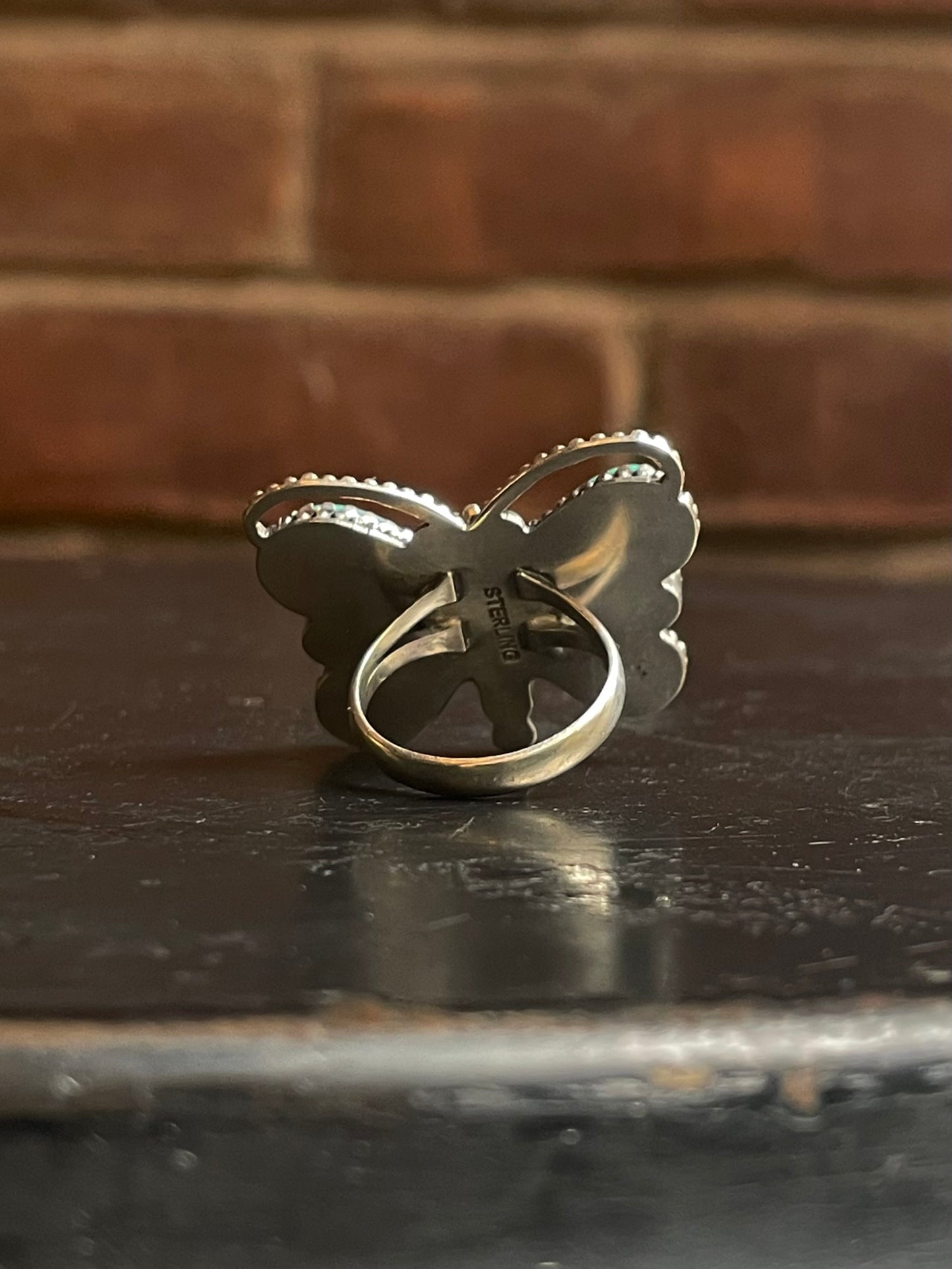 Turquoise Butterfly Ring Size 6.75 | 925 Sterling Silver G269