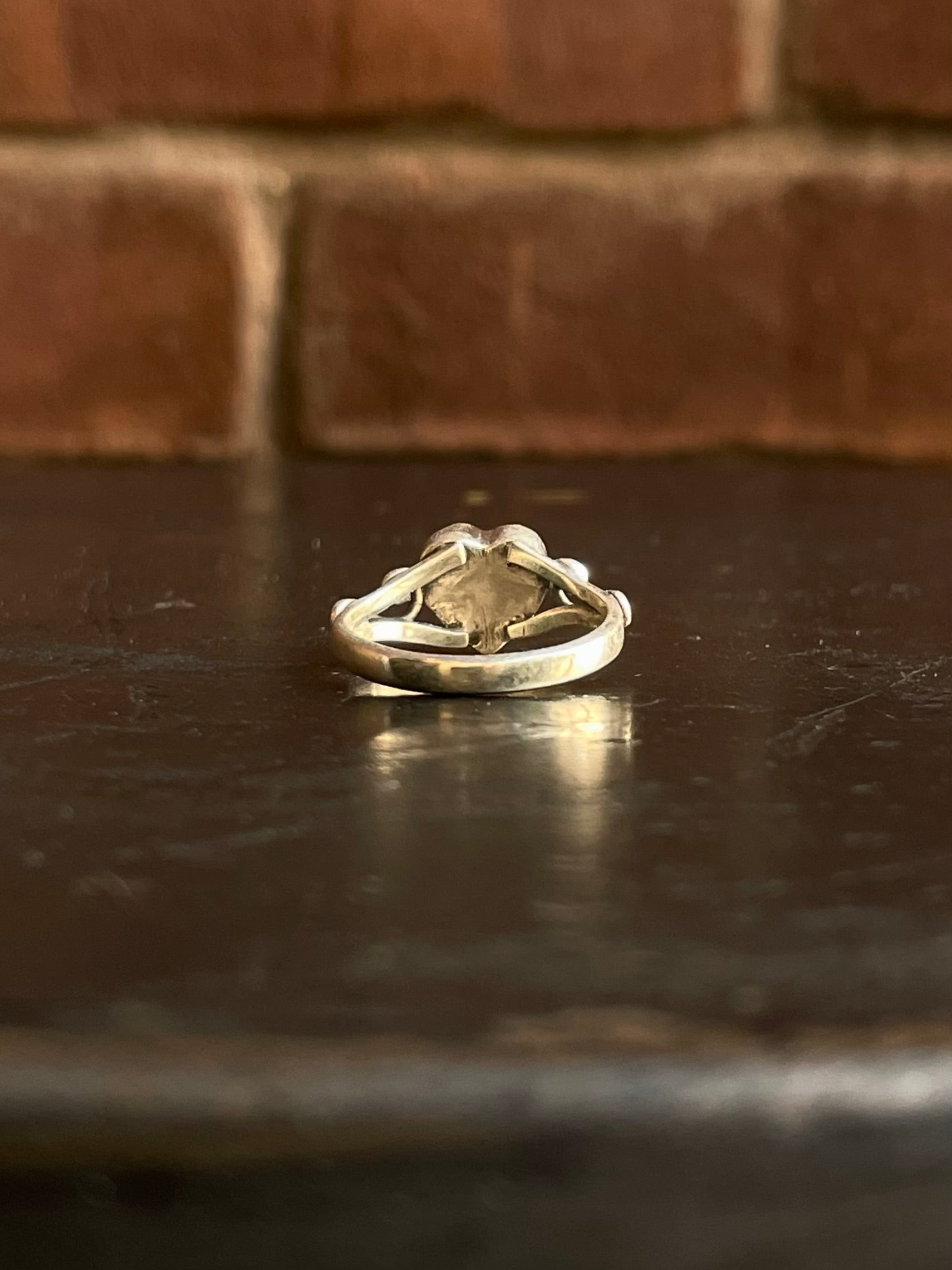 Pink Conch Heart Ring Size 6.5 | 925 Sterling Silver G536