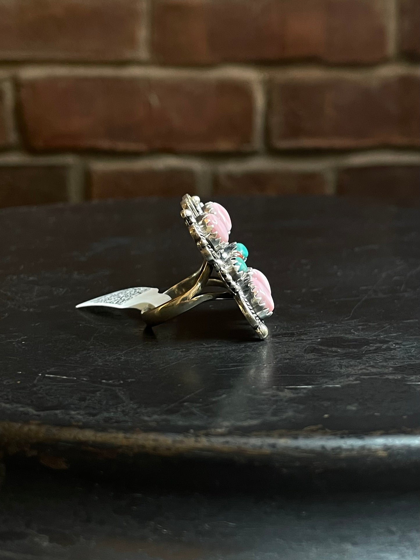 Pink Conch Butterfly Ring | Sterling Silver | Size 8 | A339