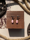 Pink Conch Hummingbird Stud Earrings | 925 Sterling Silver G703
