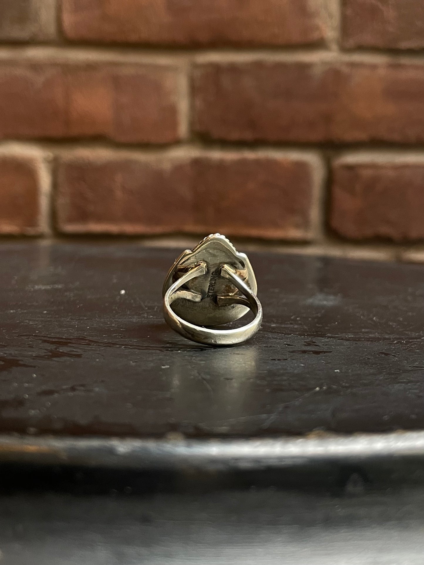 Pink Conch Teardrop Ring Size 8 | 925 Sterling Silver Southwest E150